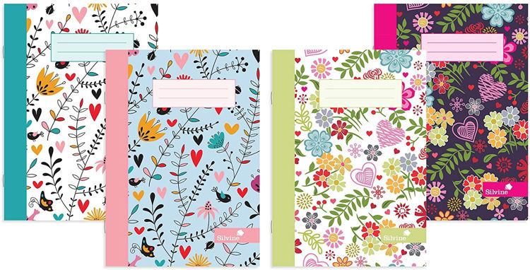 Picture of 6186-Silvine A4 - wide lines 80 pages